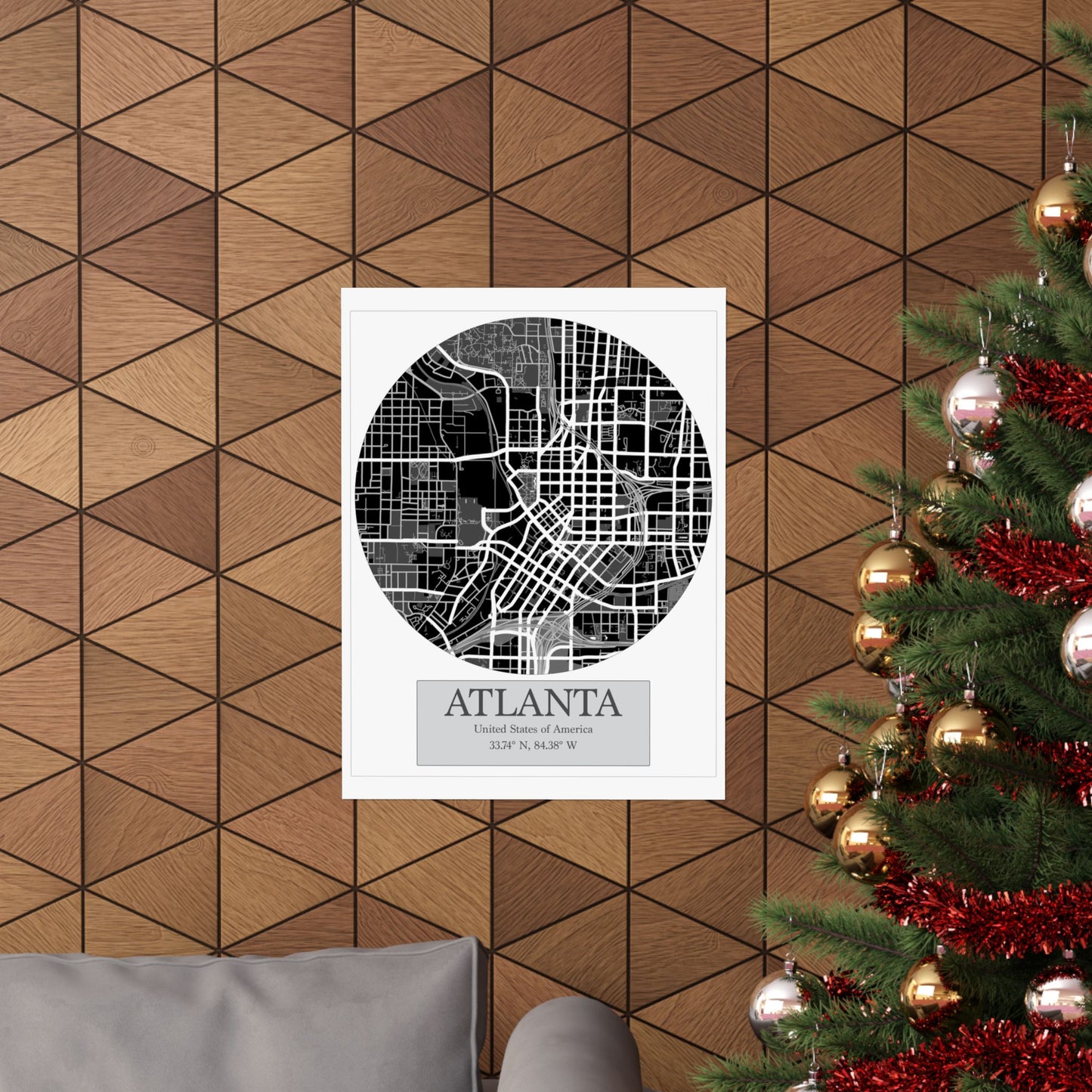 Atlanta - LatLong series - Matte Paper Poster