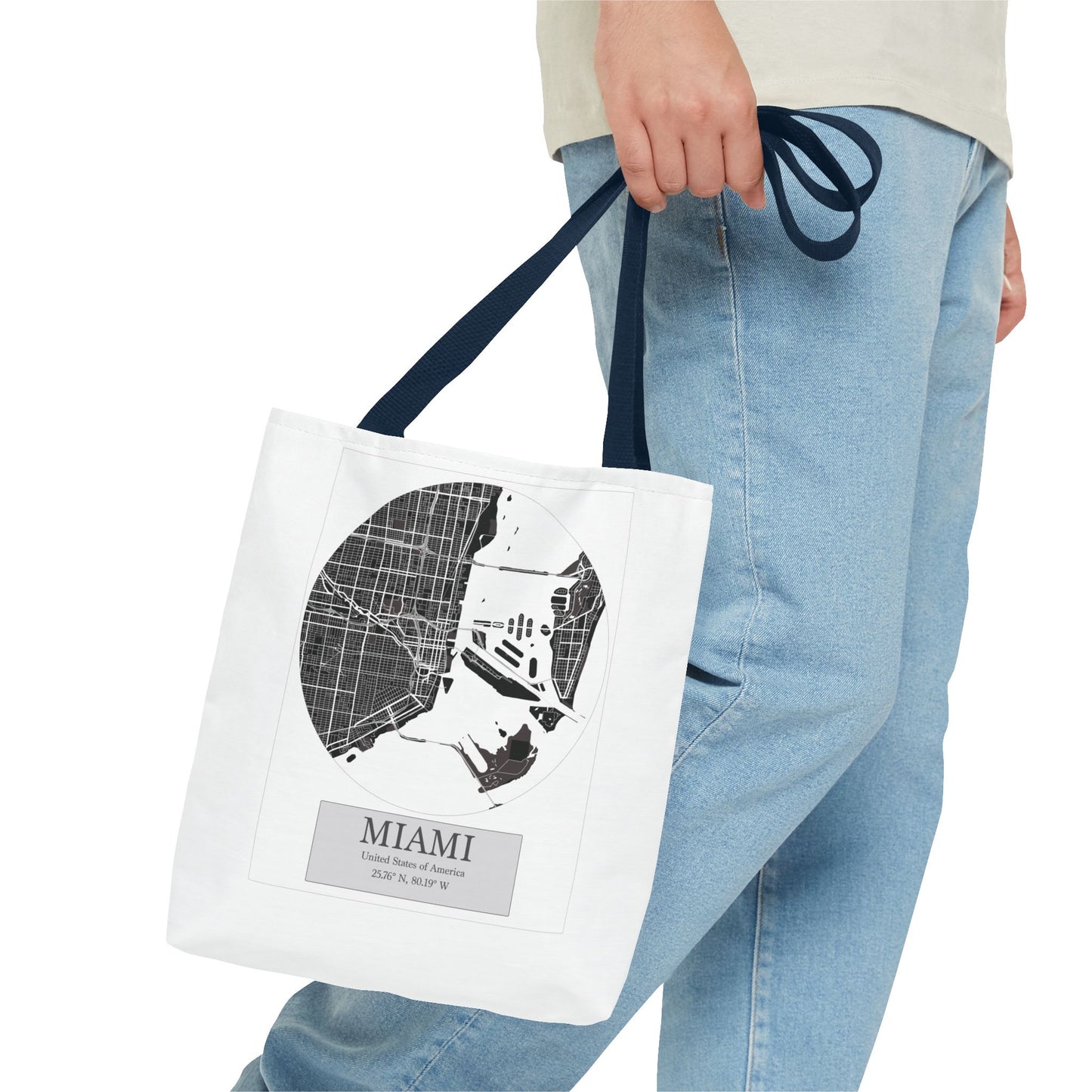 Miami - LatLong Series - Tote Bag