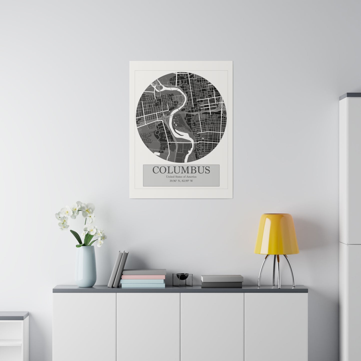 Columbus - LatLong series - Matte Canvas