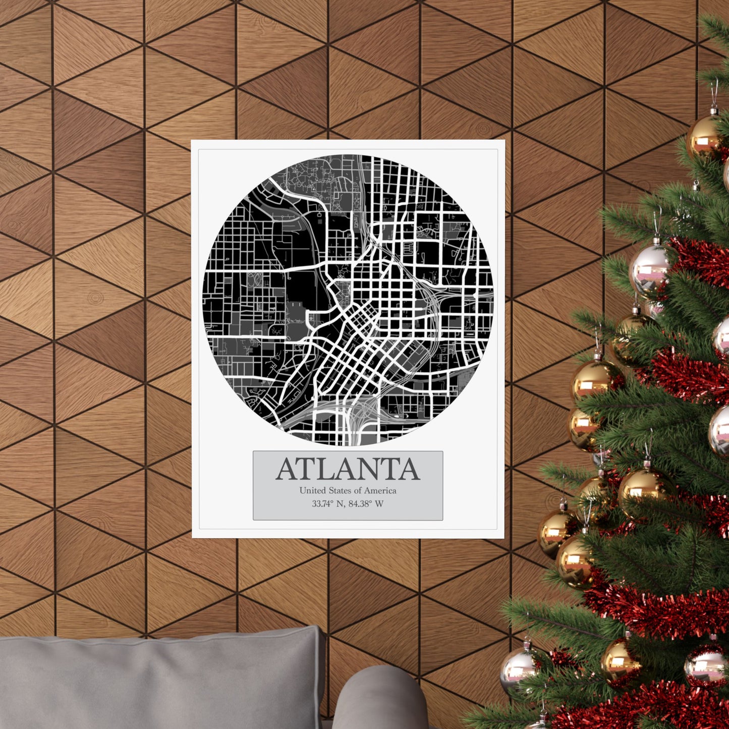 Atlanta - LatLong series - Matte Paper Poster