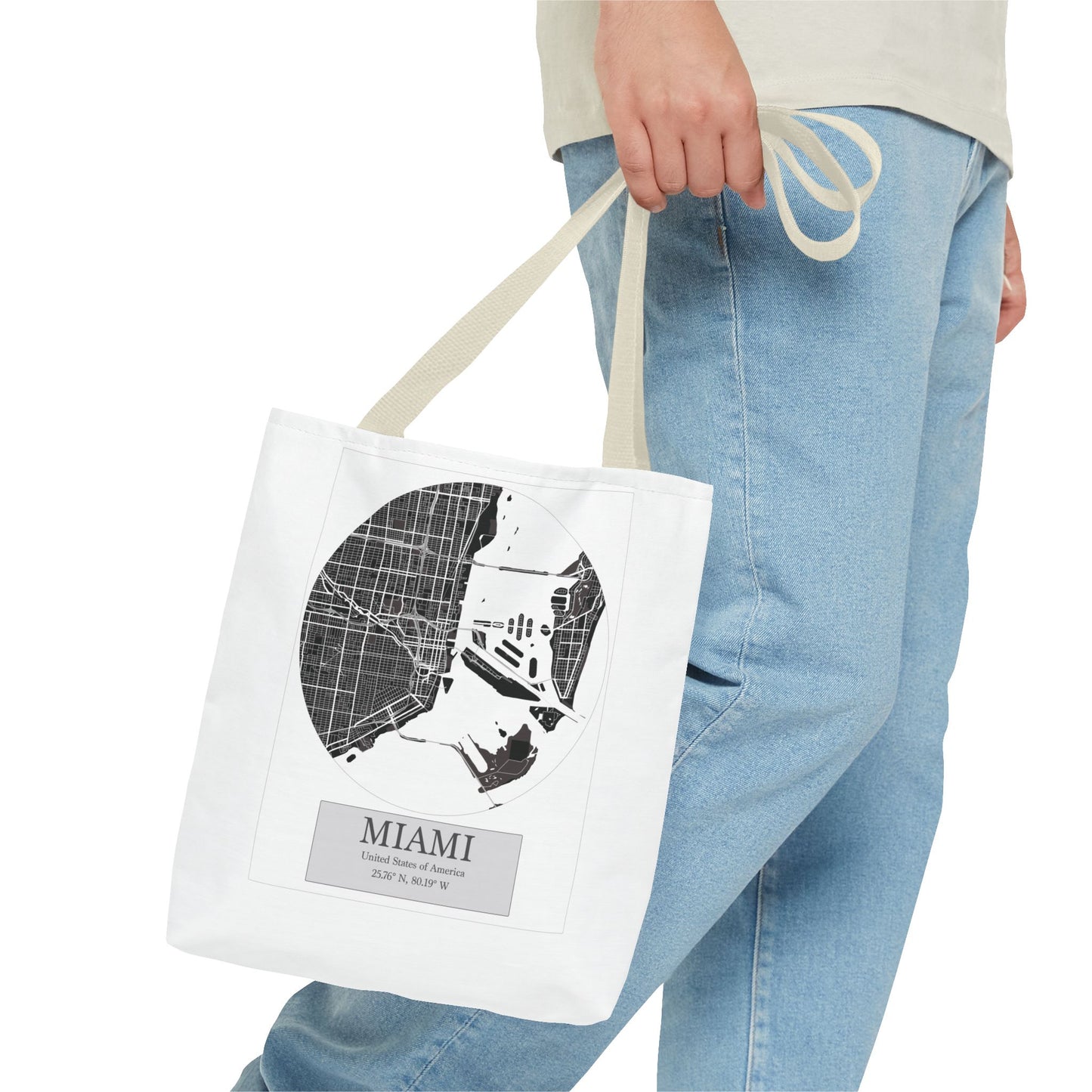 Miami - LatLong Series - Tote Bag