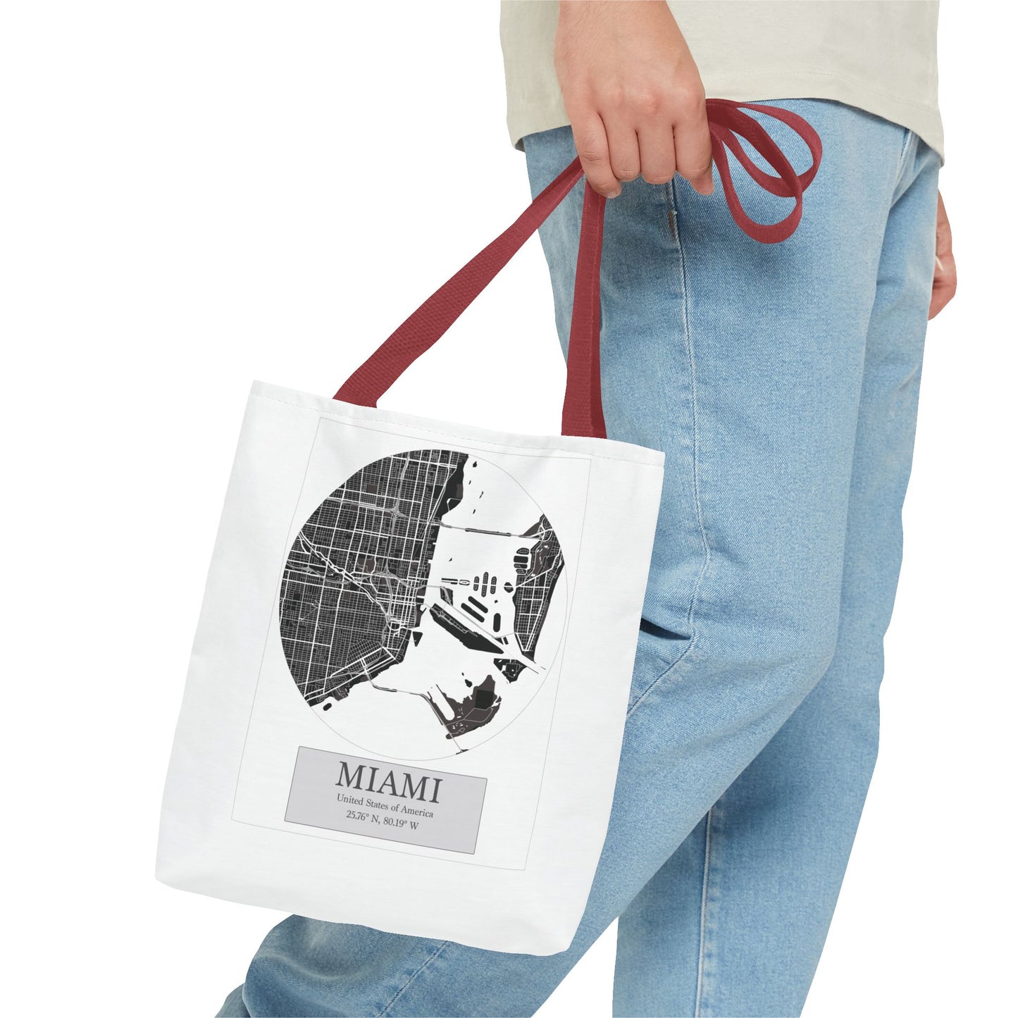 Miami - LatLong Series - Tote Bag