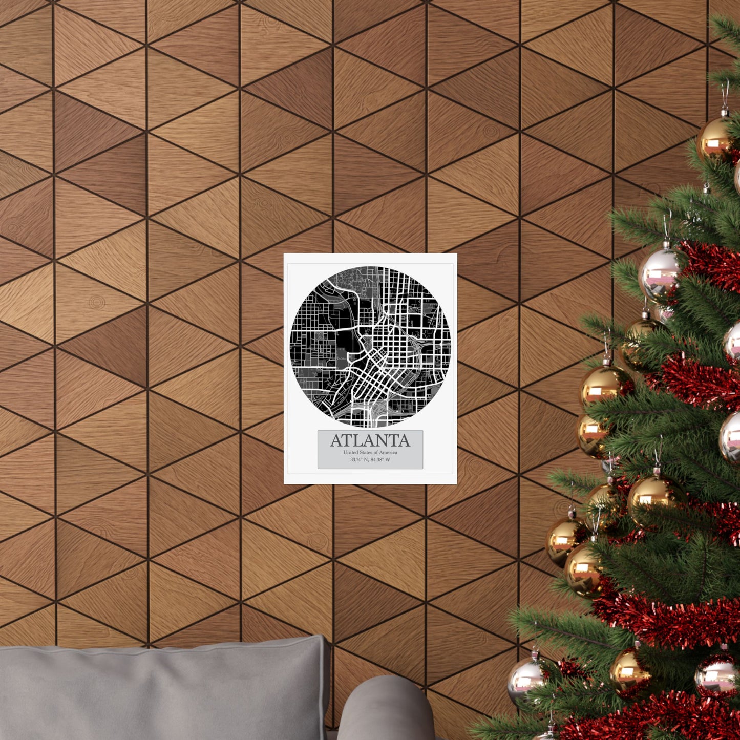 Atlanta - LatLong series - Matte Paper Poster