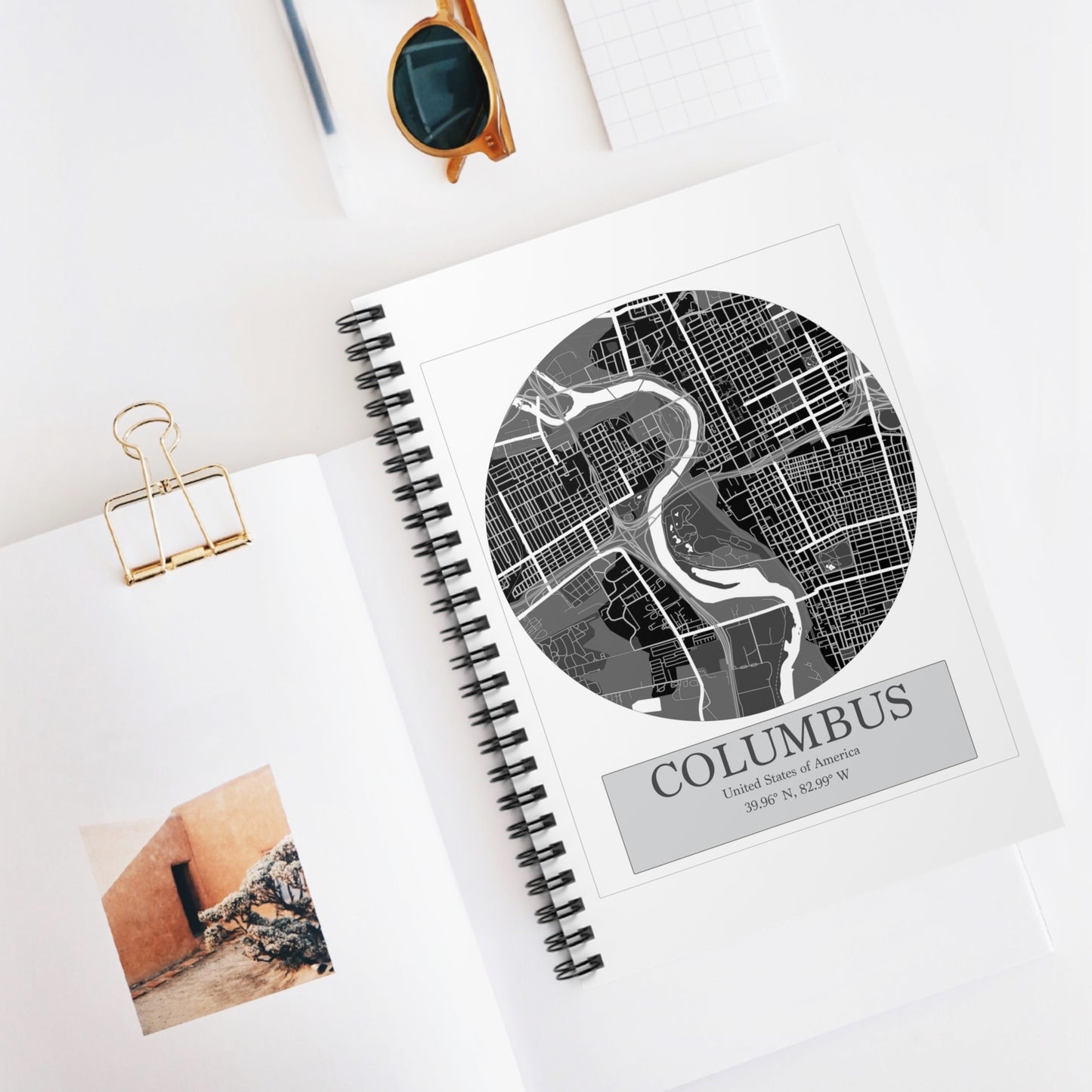 Columbus - LatLong series - Spiral Notebook - Line Ruled