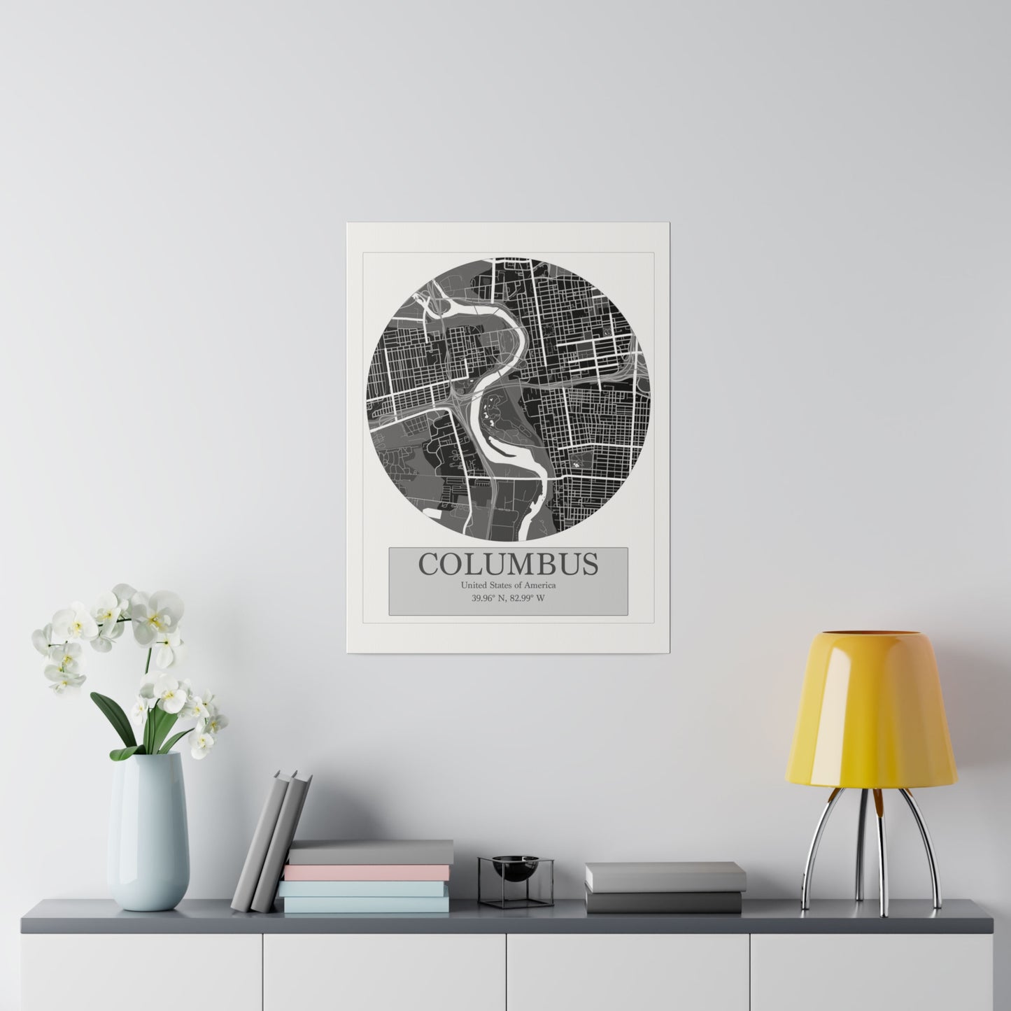 Columbus - LatLong series - Matte Canvas